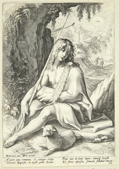 荒野の洗礼者ヨハネ 作： Hendrick Goltzius
