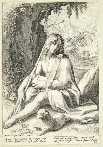 荒野の洗礼者ヨハネ 作： Hendrick Goltzius