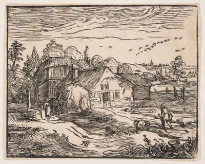農家のある風景 作： Hendrick Goltzius