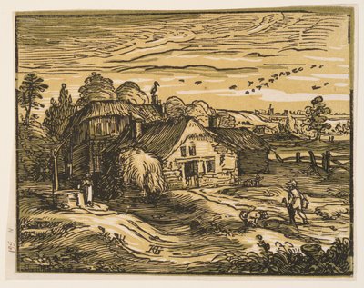 農家のある風景 作： Hendrick Goltzius