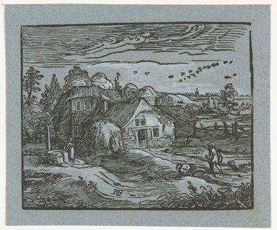農場のある風景 四つの小さな風景 (シリーズタイトル) 作： Hendrick Goltzius
