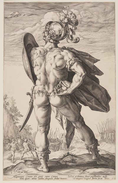 マルクス・ヴァレリウス・コルヴス（『ローマの英雄』より 作： Hendrick Goltzius