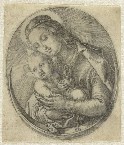 三日月の幼子キリストを抱くマリア 作： Hendrick Goltzius