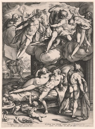 火星と金星、バルカンに驚かされる 作： Hendrick Goltzius