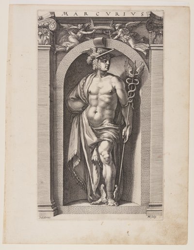 メルクリウス、『8つの異教の神々』より 作： Hendrick Goltzius