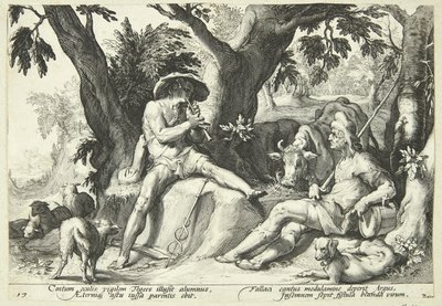 マーキュリーはアーガスを眠らせる 作： Hendrick Goltzius