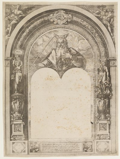 律法の板を持つモーセ 作： Hendrick Goltzius