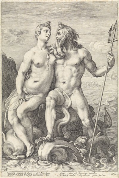 アンフィトリテのネプ​​チューン ゴッドカップル（シリーズタイトル） 作： Hendrick Goltzius