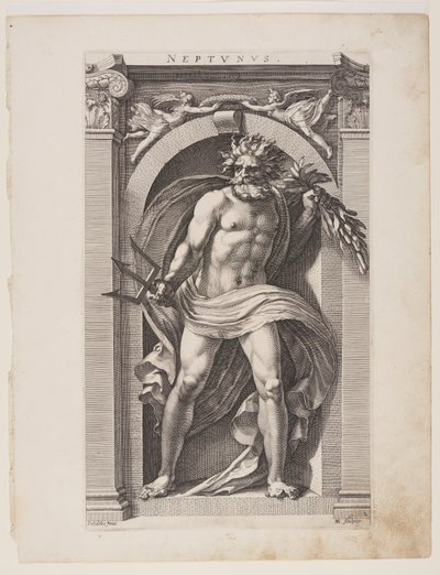 ネプトゥヌス、『8つの異教の神々』より 作： Hendrick Goltzius