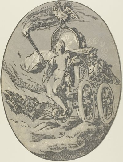ノックス、『デモゴルゴンと神々』のプレート 7 作： Hendrick Goltzius