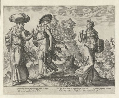 オルパはナオミとルースのもとを去る ルースの歴史（シリーズタイトル） 作： Hendrick Goltzius
