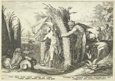 パンとシリンクス 作： Hendrick Goltzius