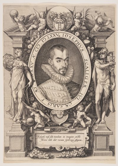 ヨセフス・ユストゥス・スカリガーの肖像 作： Hendrick Goltzius