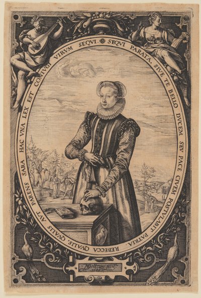 ジョシナ・ハメルズの肖像 作： Hendrick Goltzius