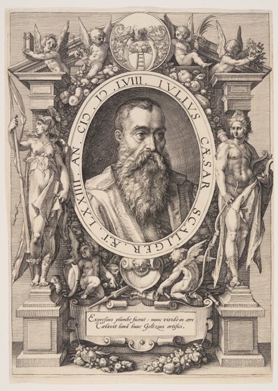 ユリウス・カエサル・スカリガーの肖像 作： Hendrick Goltzius