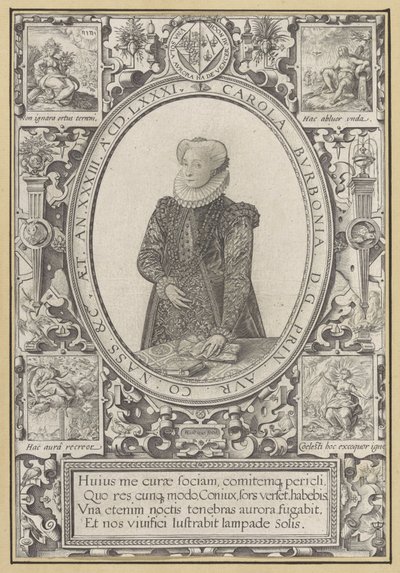 ブルボンのシャルロットの肖像 作： Hendrick Goltzius