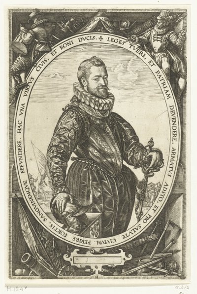 ジャック・ド・ラ・ファイユの肖像 作： Hendrick Goltzius