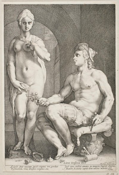 ピグマリオンとガラテア 作： Hendrick Goltzius