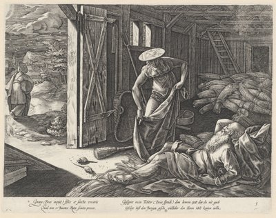 穀倉のルツとボアズ ルースの歴史（シリーズタイトル） 作： Hendrick Goltzius
