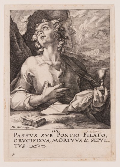 聖ヨハネ、キリスト、使徒、聖パウロと信条より 作： Hendrick Goltzius