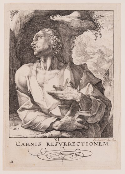 聖ユダ・タデオ、キリスト、使徒、聖パウロと信条より 作： Hendrick Goltzius
