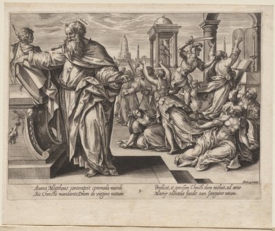 聖マタイ 作： Hendrick Goltzius