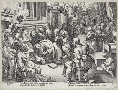 ユーティコスを育てる聖パウロ 作： Hendrick Goltzius