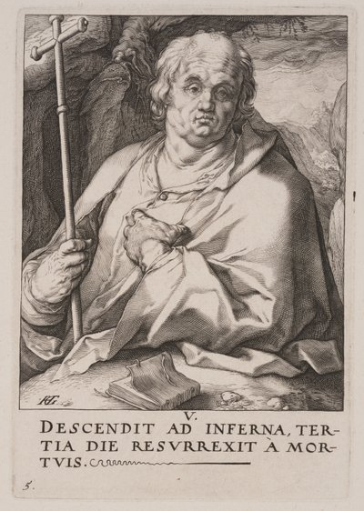 聖フィリポ、キリスト、使徒、聖パウロと信条より 作： Hendrick Goltzius