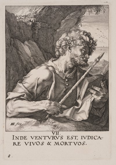聖トマス、キリスト、使徒、聖パウロと信条より 作： Hendrick Goltzius