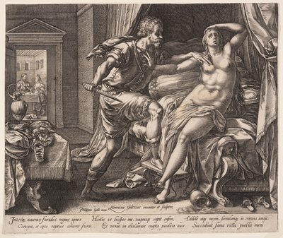 タルクィニウスとルクレティア（『ルクレティア物語』より 作： Hendrick Goltzius