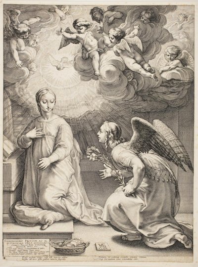 受胎告知 作： Hendrick Goltzius