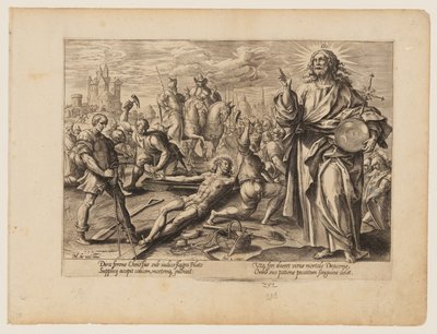 キリストの殉教（『キリストと使徒たちの殉教』より 作： Hendrick Goltzius