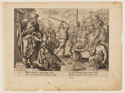 聖パウロの殉教（『キリストと使徒たちの殉教』より 作： Hendrick Goltzius