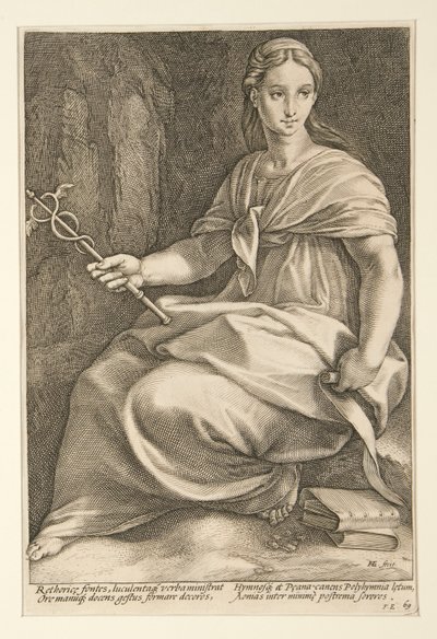 The Nine Muses: Polyhymnia, #8 in the series of 9 作： Hendrick Goltzius