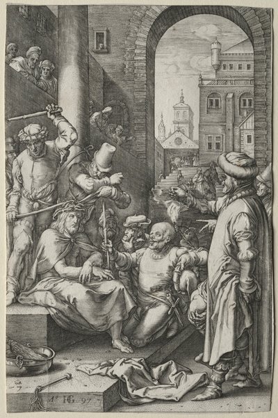 情熱：とげのある戴冠式 作： Hendrick Goltzius