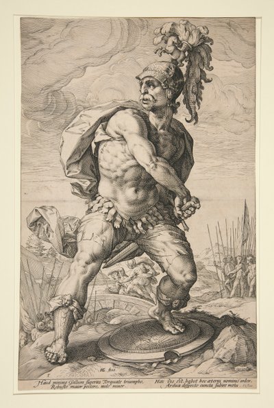 ローマの英雄: タイタス・マンリウス・トルクァトゥス 作： Hendrick Goltzius