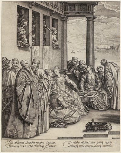 ヴェネツィアの結婚式 [ページの左半分] 作： Hendrick Goltzius