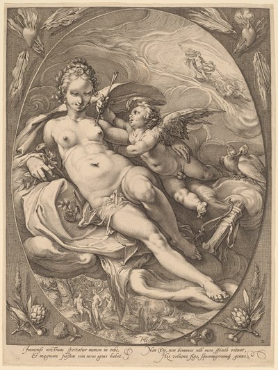 ヴィーナスとキューピッド 作： Hendrick Goltzius