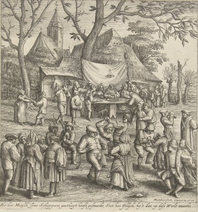 農家の結婚式 作： Hendrick Hondius (I)