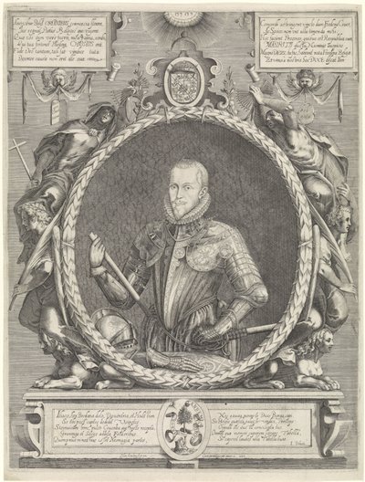 オラニエ公モーリスの肖像 作： Hendrick Hondius (I)