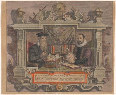 Jodocus Hondius と Gerard Mercator の肖像 作： Hendrick Hondius (rejected attribution)