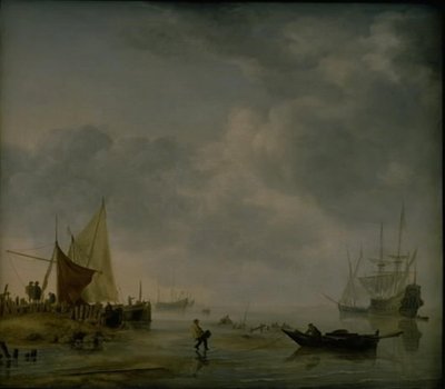 オランダの路地の眺め 作： Hendrick Jacobsz Dubbels