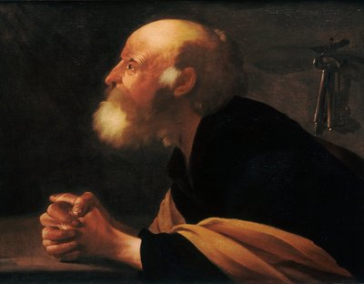 悔い改めたピーター、1616 作： Hendrick Jansz Terbrugghen