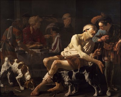 金持ちと貧しいラザロ、1625 作： Hendrick Jansz Terbrugghen