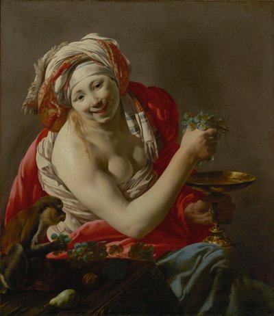 猿とバカンテ 作： Hendrick ter Brugghen