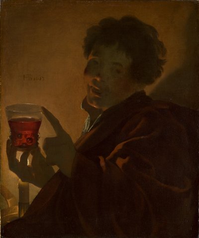 ワイングラスを持つ少年 作： Hendrick ter Brugghen