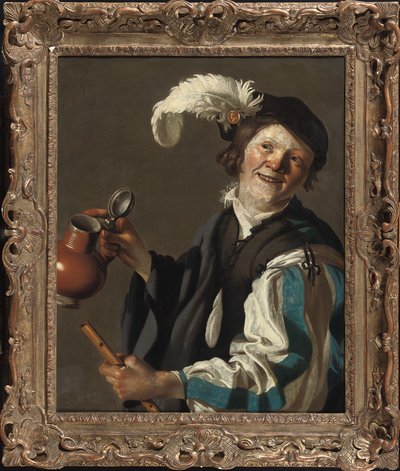 フルートと水差しを持つ男の子 作： Hendrick Jansz Terbrugghen