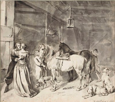 1678年、女性に別れを告げる騎士団 作： Hendrick Verschuring