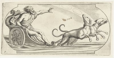 戦車に乗った海神 Nouveau Livre des Dieux et Deeßes De la Marine Bouckje of Sea Gods and Goddesses (シリーズ タイトル) 作： Hendrick de Keyser (I)