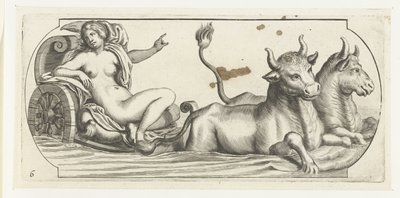 戦車に乗ったヨーロッパ Nouveau Livre des Dieux et Deeßes De la Marine Bouckje of Sea Gods and Goddesses (シリーズ タイトル) 作： Hendrick de Keyser (I)